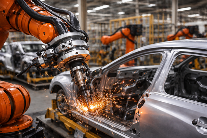 机器人末端快换盘在汽车焊接产线中的应用